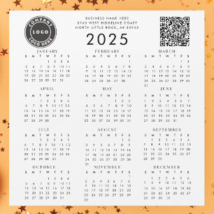 ビジネス ロゴ 会社 QRコード 2025年 カレンダー