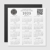ビジネス ロゴ 会社 QRコード 2025年 カレンダー (正面/裏面)
