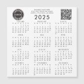 ビジネス ロゴ 会社 QRコード 2025年 カレンダー (正面)