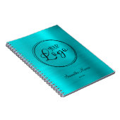 ビジネス ロゴ 偽ターコイズブルー箔 会議 ノートブック (右側)