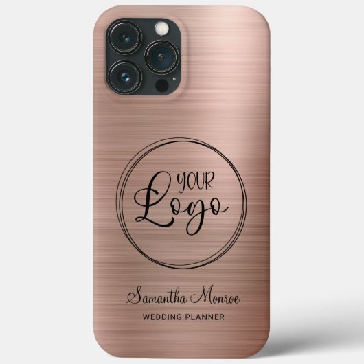 ビジネス ロゴ 偽物 ローズゴールド ホイル Case-Mate iPhoneケース (裏面)