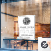 ビジネス ロゴ 店舗営業時間 ソーシャルメディア ウィンドウ クリン ウィンドウサイン (カフェ窓)
