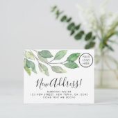 ビジネス ロゴ 新住所 移転のお知らせ 案内ポストカード (スタンド正面)