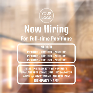 ビジネス ロゴ、求人募集 広告 ウィンドウサイン