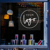 ビジネス ロゴ 白 ミニマル カンパニー 透明 ウィンドウサイン