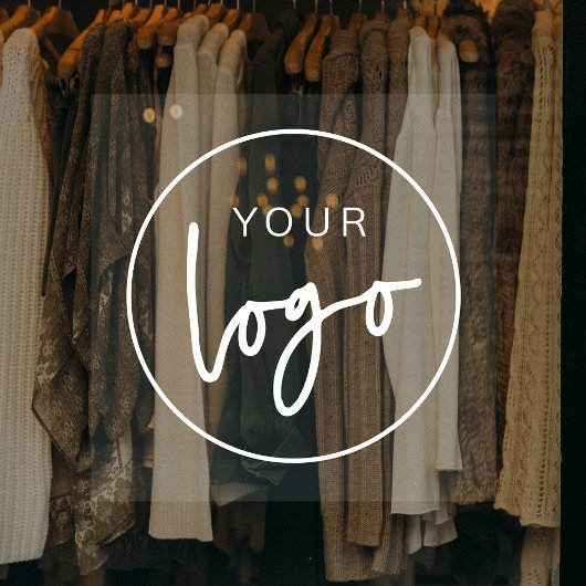 ビジネス ロゴ 白 ミニマル カンパニー 透明 ウィンドウサイン