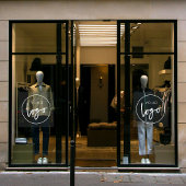 ビジネス ロゴ 白 ミニマル カンパニー 透明 ウィンドウサイン