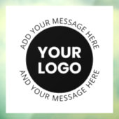 ビジネス ロゴ & 編集可能なテキスト  白 & 黒 ウィンドウサイン (シート3)