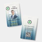 ビジネス ロゴ 職員 従業員 QRコード バッジ (正面＆裏面)