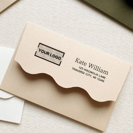 ビジネス ロゴ 返送先ラベル セルフインキングスタンプ