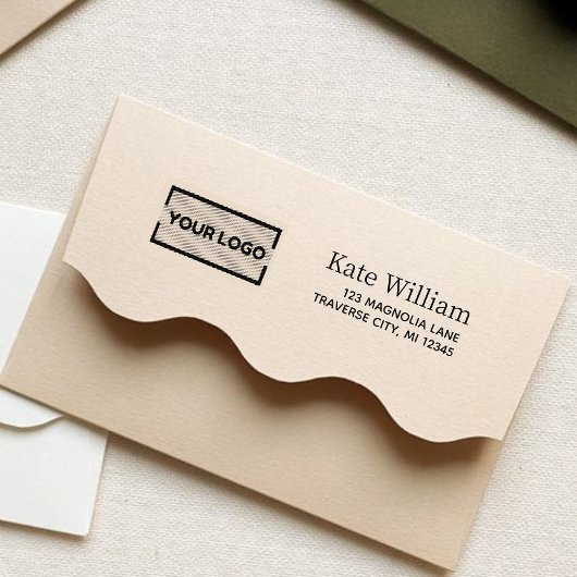 ビジネス ロゴ 返送先ラベル セルフインキングスタンプ