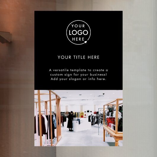 ビジネス ロゴ 黒 プロフェッショナル プロモーション フォト ウィンドウサイン