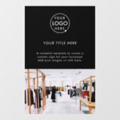 ビジネス ロゴ 黒 プロフェッショナル プロモーション フォト ウィンドウサイン (シート)