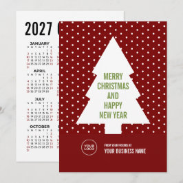 ビジネス ロゴ 2027年 カレンダー クリスマスツリー シーズンカード