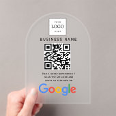 ビジネス ロゴ Google レビュー ウェブサイト スキャン アクリル招待状 (インサイチュ (ポータブル))