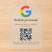 ビジネス ロゴ Google レビュー ウェブサイト スキャン アクリル招待状 (正面)