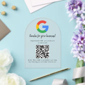 ビジネス ロゴ Google レビュー ウェブサイト スキャン アクリル招待状 (インサイチュ (ウェディング))