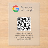 ビジネス ロゴ Google レビュー ウェブサイト スキャン アクリル招待状 (正面)