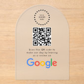 ビジネス ロゴ Google レビュー ウェブサイト スキャン アクリル招待状 (正面)