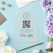 ビジネス ロゴ Google レビュー ウェブサイト スキャン アクリル招待状 (インサイチュ (ウェディング))