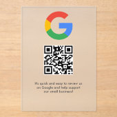 ビジネス ロゴ Google レビュー ウェブサイト スキャン アクリル招待状 (正面)