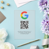 ビジネス ロゴ Google レビュー ウェブサイト スキャン アクリル招待状 (インサイチュ (ウェディング))