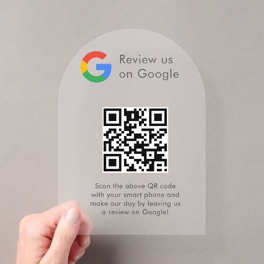ビジネス ロゴ Google レビュー ウェブサイト スキャン アクリル招待状 (インサイチュ (ポータブル))