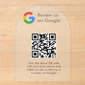 ビジネス ロゴ Google レビュー ウェブサイト スキャン アクリル招待状 (正面)