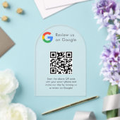 ビジネス ロゴ Google レビュー ウェブサイト スキャン アクリル招待状 (インサイチュ (ウェディング))