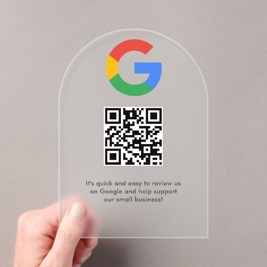 ビジネス ロゴ Google レビュー ウェブサイト スキャン アクリル招待状 (インサイチュ (ポータブル))