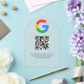 ビジネス ロゴ Google レビュー ウェブサイト スキャン アクリル招待状 (インサイチュ (ウェディング))