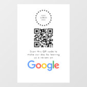 ビジネス ロゴ Google レビュー ウェブサイト スキャン ウィンドウサイン (シート)