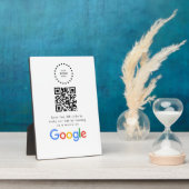 ビジネス ロゴ Google レビュー ウェブサイト スキャン フォトプラーク (側面)