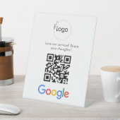 ビジネス ロゴ Google レビュー ウェブサイト スキャン 印刷 台座サイン (インサイチュ)