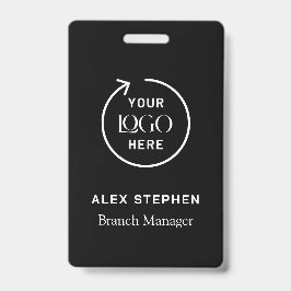 ビジネス ロゴ ID | 現代のブラック 従業員 スタッフ バッジ
