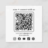 ビジネス ロゴ QRコード カスタムソーシャルアイコン スクエア名刺 (正面)