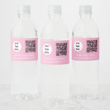 ビジネス ロゴ QRコード テキスト ウェブサイト ピンク 顧客