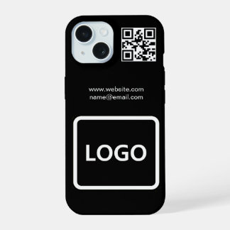 ビジネス ロゴ QRコード ブランディング シンプル iPhoneケース iPhone 15ケース