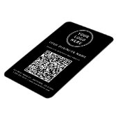 ビジネス ロゴ QRコード プロモーション ブラック マグネット (左側)