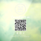 ビジネス ロゴ QR コードでつながる 白 ウィンドウサイン (シート3)