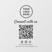 ビジネス ロゴ QR コード でつながろう ウィンドウサイン (シート)