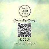 ビジネス ロゴ QR コード でつながろう ウィンドウサイン (シート3)