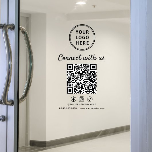 ビジネス ロゴ QR コード でつながろう ウィンドウサイン