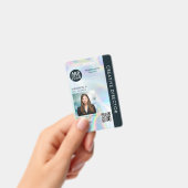 ビジネス ロゴ QR コード 従業員写真IDを追加 バッジ (手持ち)