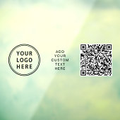 ビジネス ロゴ QR コード 横型 ウィンドウサイン (シート3)