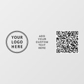 ビジネス ロゴ QR コード 横型 ウィンドウサイン (シート)