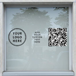 ビジネス ロゴ QR コード 横型 ウィンドウサイン