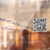 ビジネス ロゴ QR コード 白い文字 横向き ウィンドウサイン (シート2)