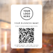 ビジネス ロゴ QR コード 白 ウィンドウサイン (シート2)