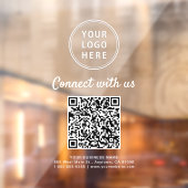 ビジネス ロゴ QR コード 白 接続する ウィンドウサイン (シート2)